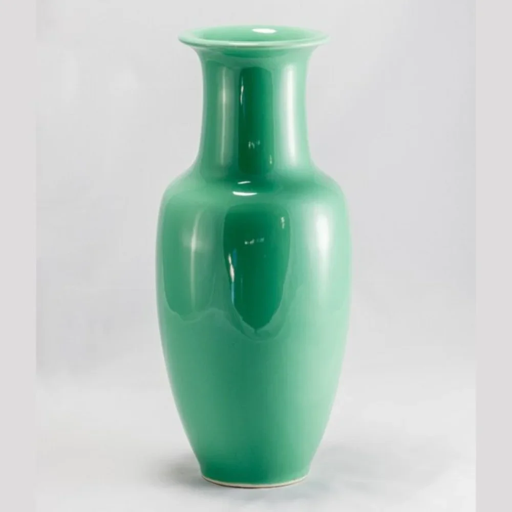 Vintage Srednick Collection Japan Celadon Green Vase 10.5” Asian Decor